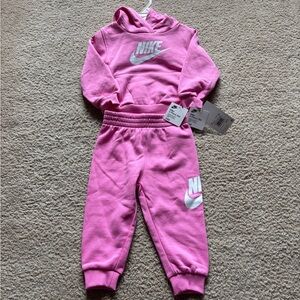 Nike Kids Pink Sweatpants & Hoodie Set